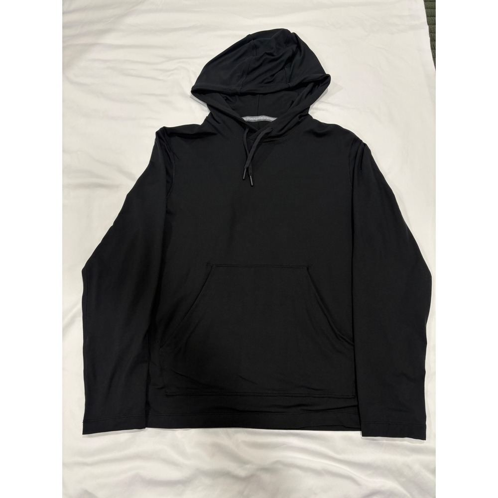 Lululemon Men's Soft Jersey Pullover Hoodie Black Size Medium M3F86S Minimalist
